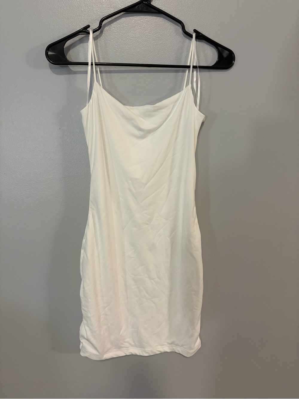 White Bodycon Dress with Spaghetti Straps